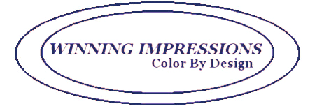logo for winning impressions, color by design